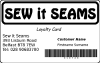 SEW it Seams Loyalty Card